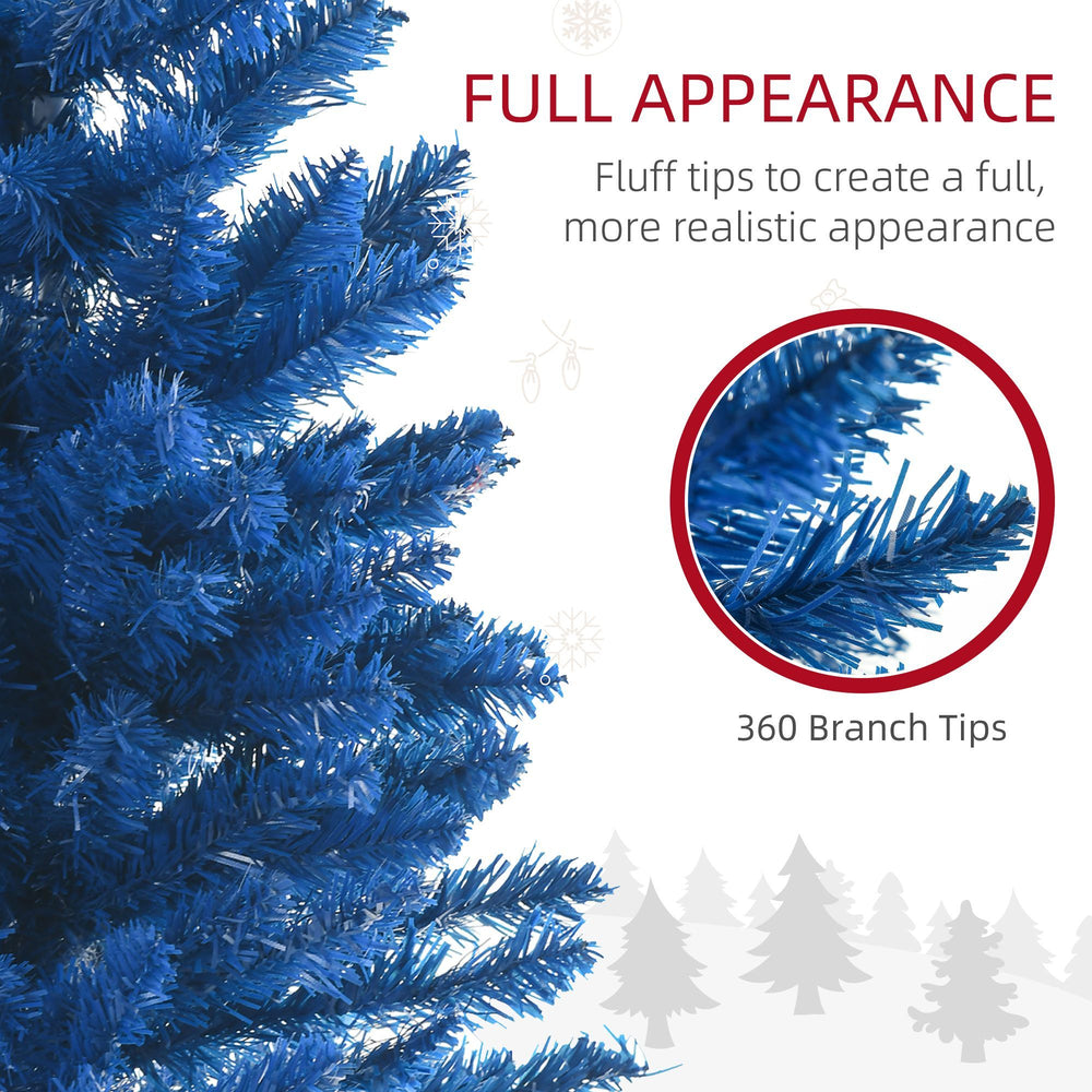 6ft Pencil Christmas Trees, Skinny Artificial Christmas Tree For Xmas Holiday Decor, Deep Blue EX-STOCK Canada