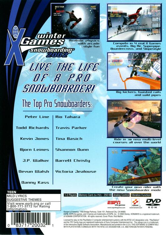 ESPN Winter X-Games Snowboarding 2002