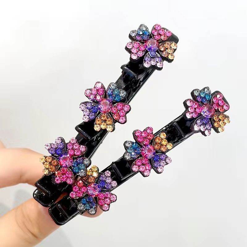 Girls Floral Rhinestone Bling Hair clip Hair Accessories - EX-STOCK Canada