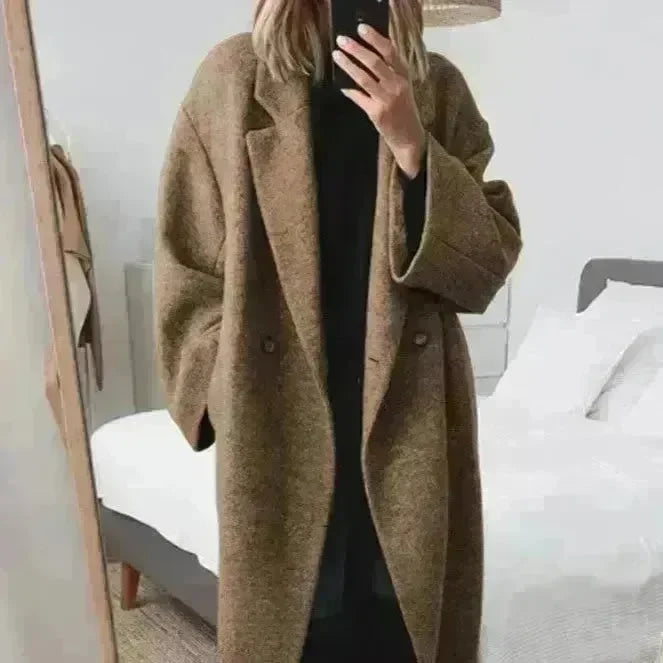 Buy Fall Winter long wool trench coat for women Cashmere trench coat - EX-STOCK CANADA