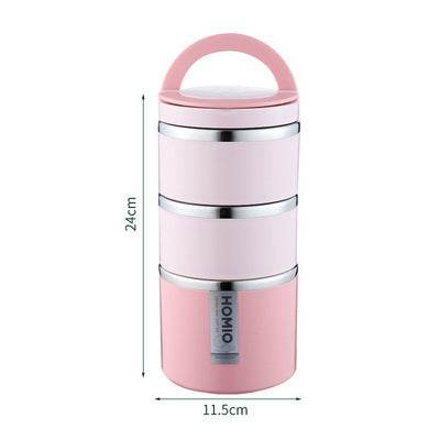Portable Minimalist Stainless Steel Thermal Insulated Lunch Container - EX-STOCK Canada
