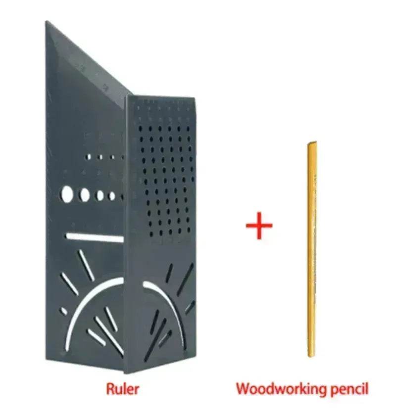 3D Woodworking Measuring Ruler 3D Angle Ruler Square Wood Measuring Tool - EX-STOCK Canada