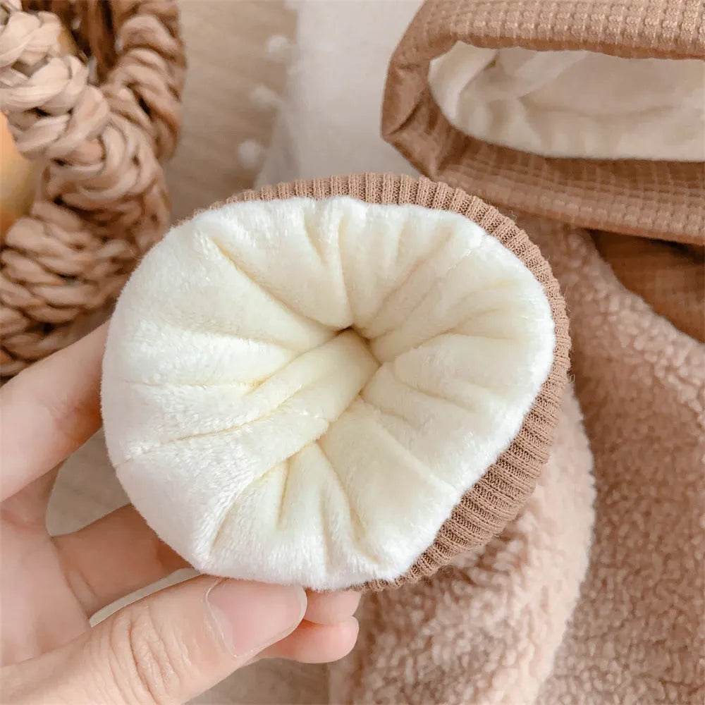 Children's Winter Jacket Korean-style Cute Bear Plus Velvet Cotton-padded Coat - EX-STOCK Canada