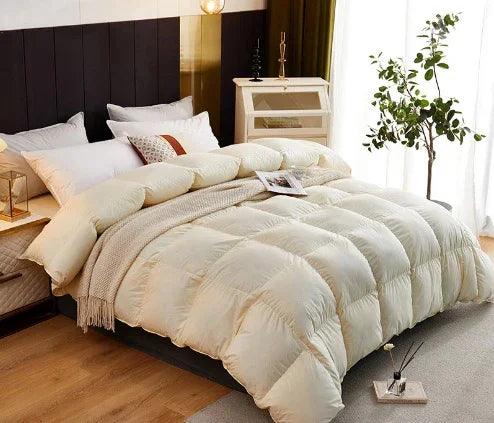 Couette en duvet d'oie en coton de luxe étincelanteEX-STOCK Canada
