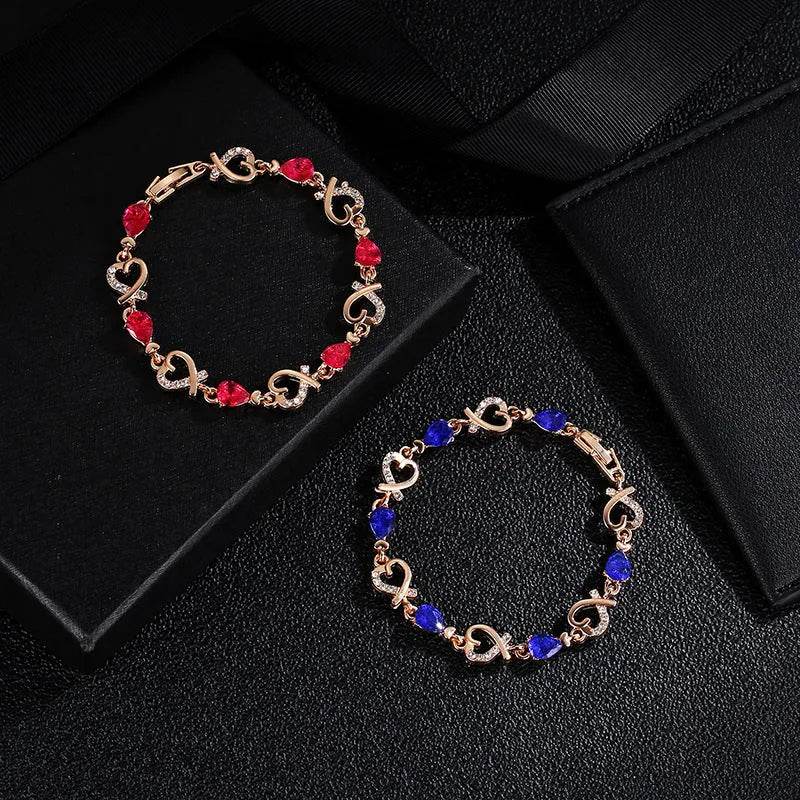 Hollow Love Bracelet With Rhinestones Fashion Temperament Heart-shaped Bracelet For Valentine's Day Gift Jewelry - EX-STOCK Canada