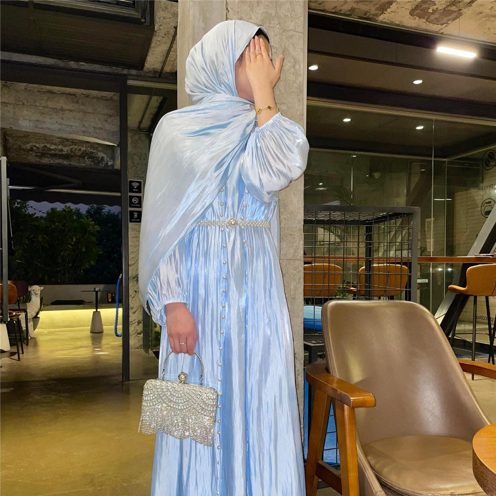 Muslim Clothing Streamer Yarn Three-piece Set Dress - EX-STOCK Canada