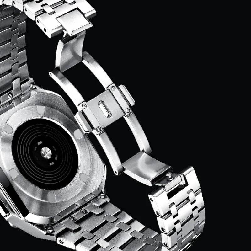 Integrated High-grade Metal Modified Watch Strap Case Stainless Steel Protective Case Cover Men's Business - EX-STOCK Canada