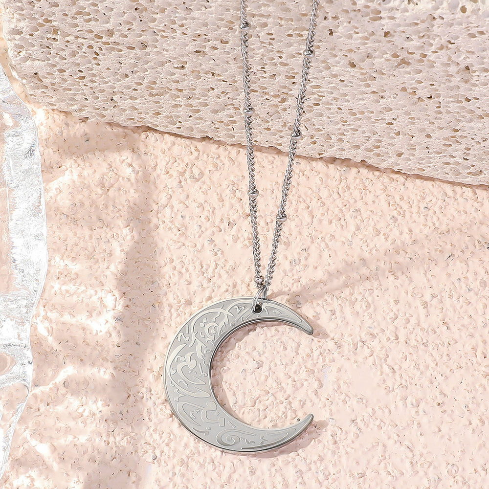 Collier Lune Arabe Simple pour Hommes et Femmes - EX-STOCK Canada