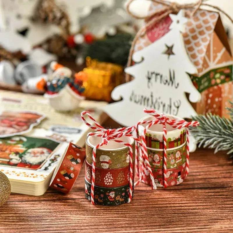 Creative Christmas Gift And Paper Adhesive Tape Journal Tape Christmas Decoration Material Cute Christmas Tape - EX-STOCK Canada
