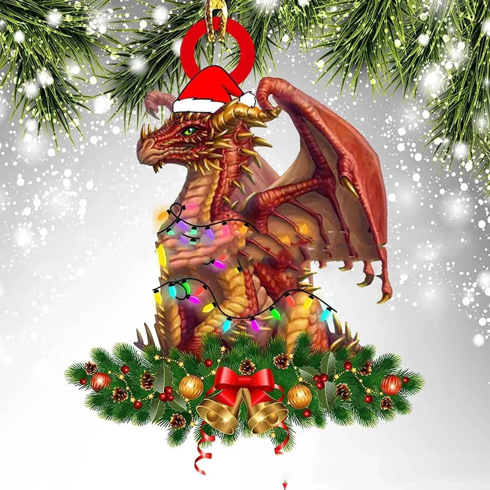 Dinosaur Dragon Egg Christmas Decorations Pendant Acrylic - EX-STOCK Canada