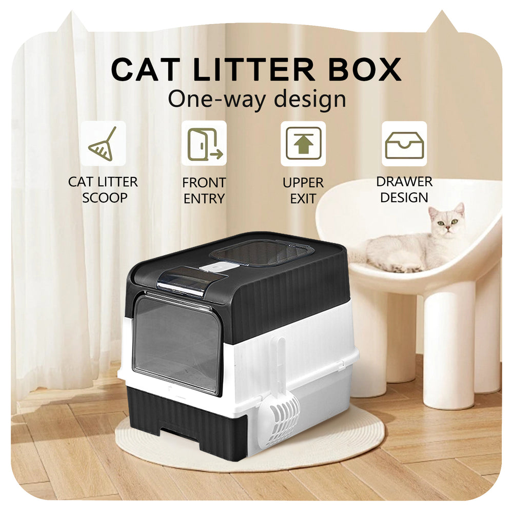 Super Large Capacity Cat Litter Box - Easy To Clean, Odorless, Leak Proof, Not Easy To Leak, Pull-out Design, Comfortable Toilet For Pets EX-STOCK Canada