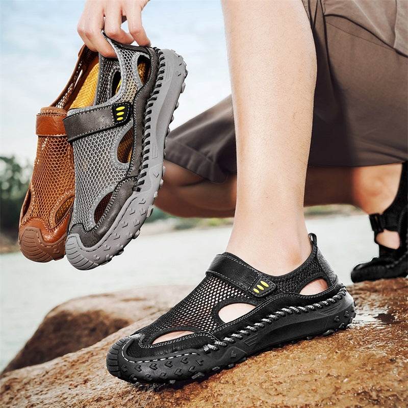 Summer Outdoor Casual Hollow Mesh Surface Breathable Men's Sandals EX-STOCK CANADA