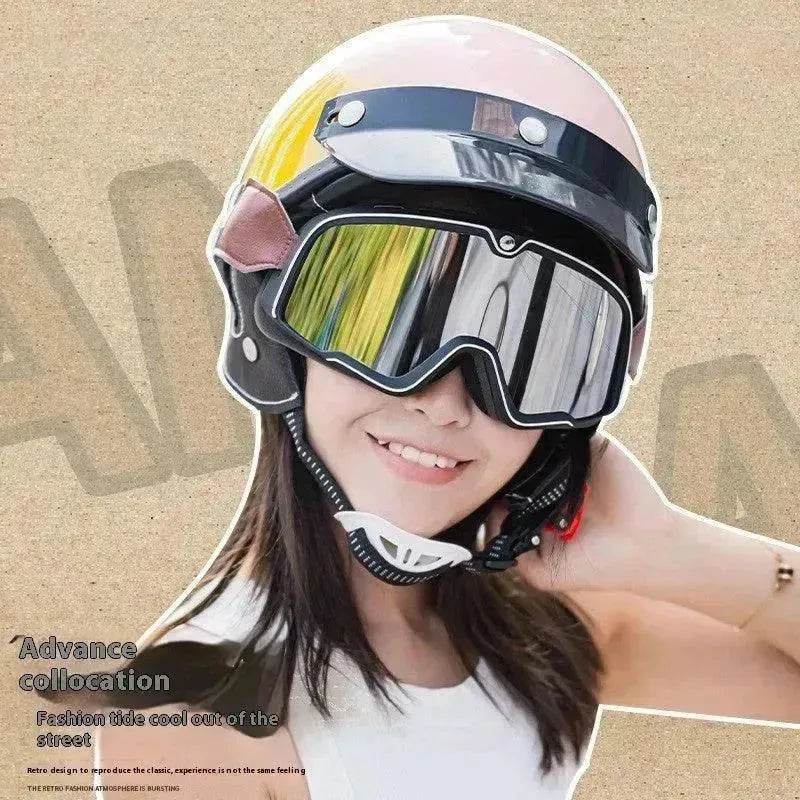 3C Certified Electric Sports Motorcycle Bike Retro Helmet Men And Women - EX-STOCK Canada