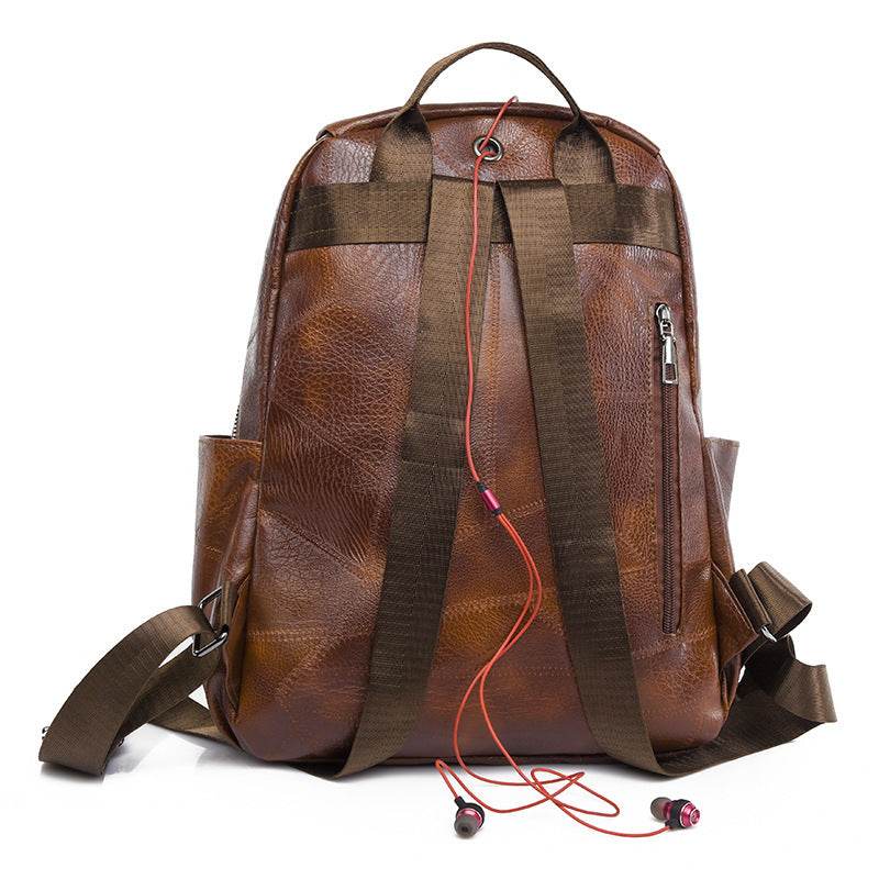 Portable Fashion Simple And Lightweight High School Leather Backpack - EX-STOCK Canada