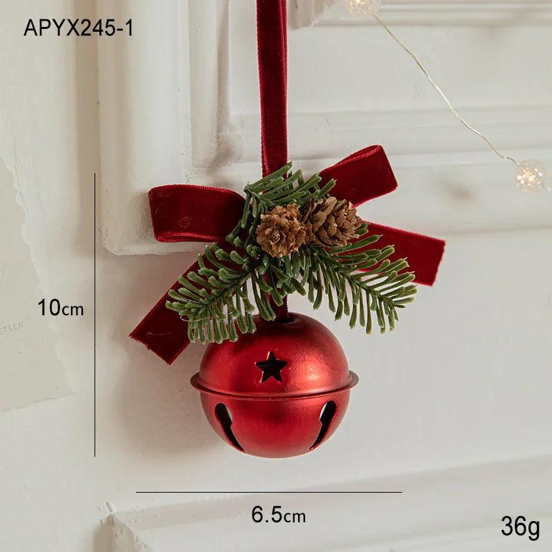 Christmas Little Bell Shape Velvet Bow Small Hanging Piece EX-STOCK Canada