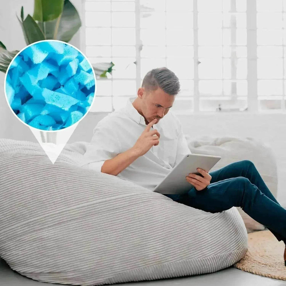 5lbs Bean Bag Filler, Shredded Memory Foam Filling For Bean Bag Chair, Dog Beds, Cushions Pillows, Added Gel Particles - EX-STOCK Canada