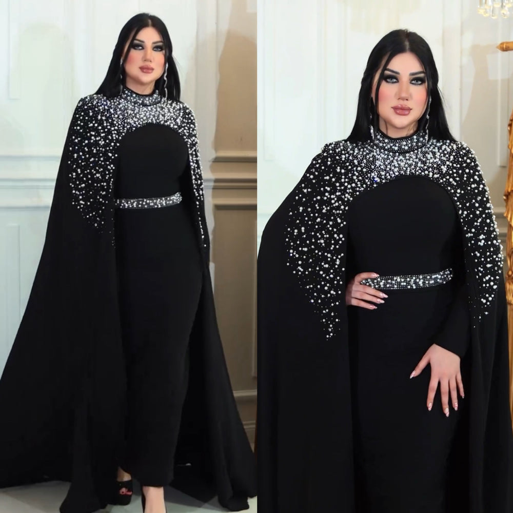 Middle East Muslim Rhinestone Beaded Heavy Industry Two-piece Suit Dress Robe - EX-STOCK Canada