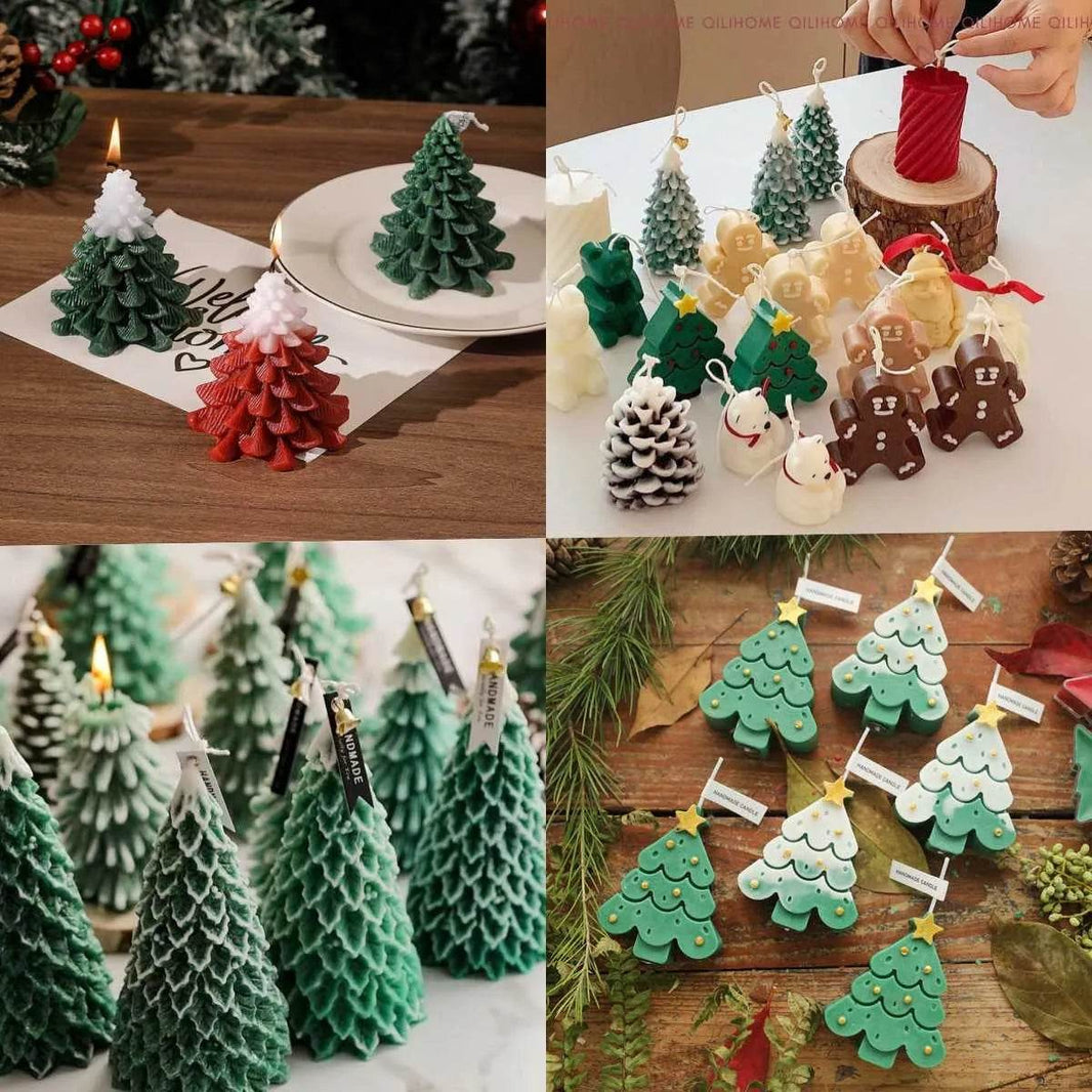 Christmas Tree Silicone Molds For DIY Christmas Creative Atmosphere Decoration Handmade Fragrant Candles - EX-STOCK Canada