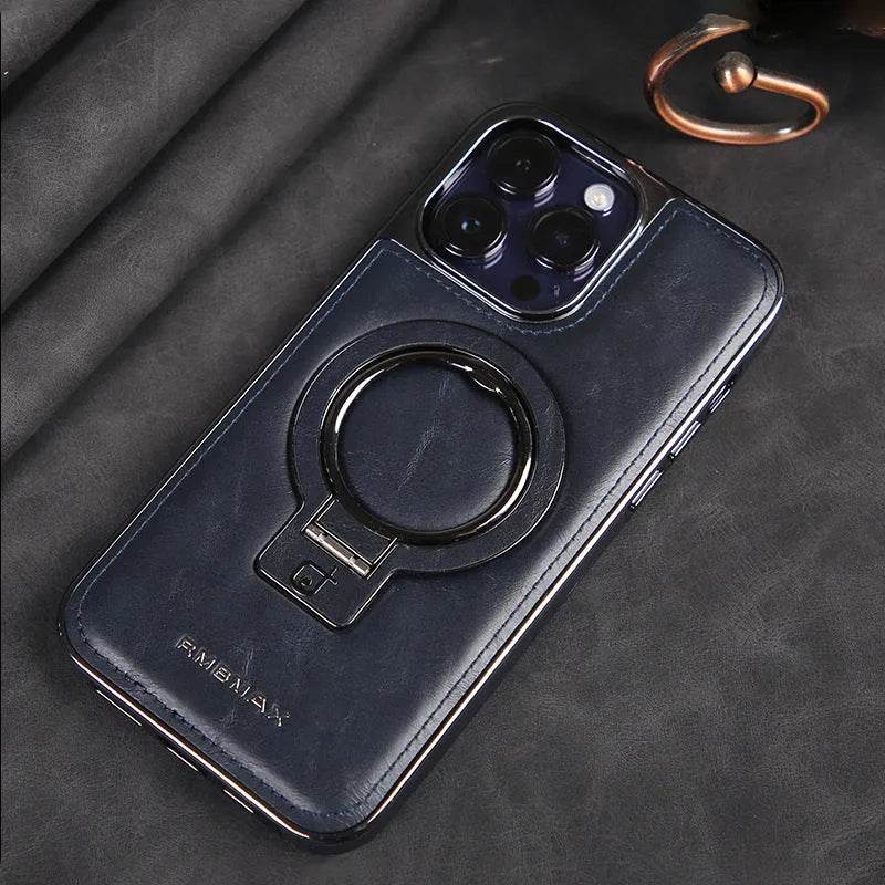 Luxury Magnetic Bracket Phone Case Business Drop-resistant Leather Case - EX-STOCK Canada