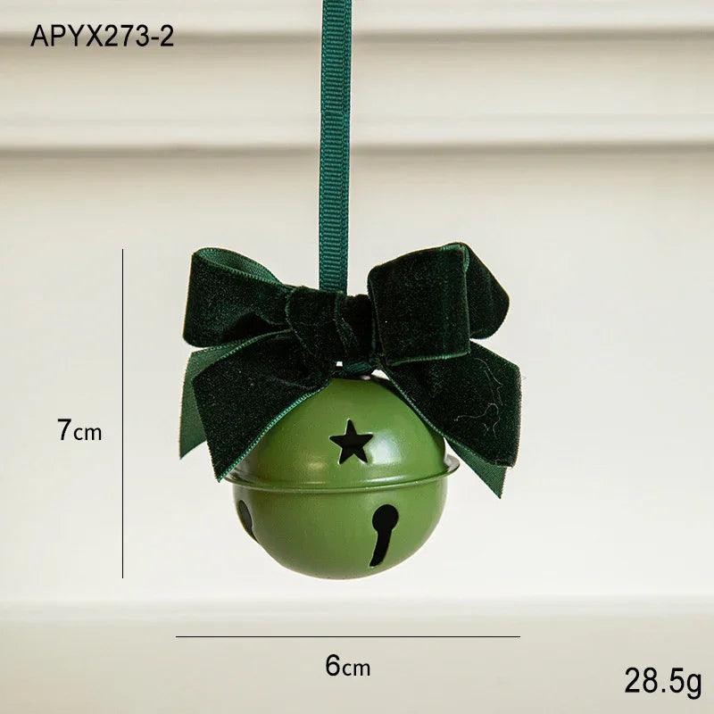 Christmas Little Bell Shape Velvet Bow Small Hanging Piece EX-STOCK Canada