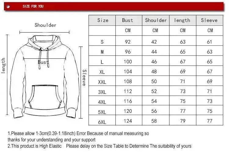 3D Digital Printing Fashion Hoodie Pullover Sweater - EX-STOCK Canada