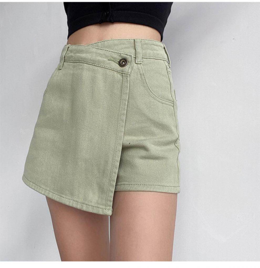 Elegant Anti-exposure Irregular Mini Denim Skirt - EX-STOCK Canada