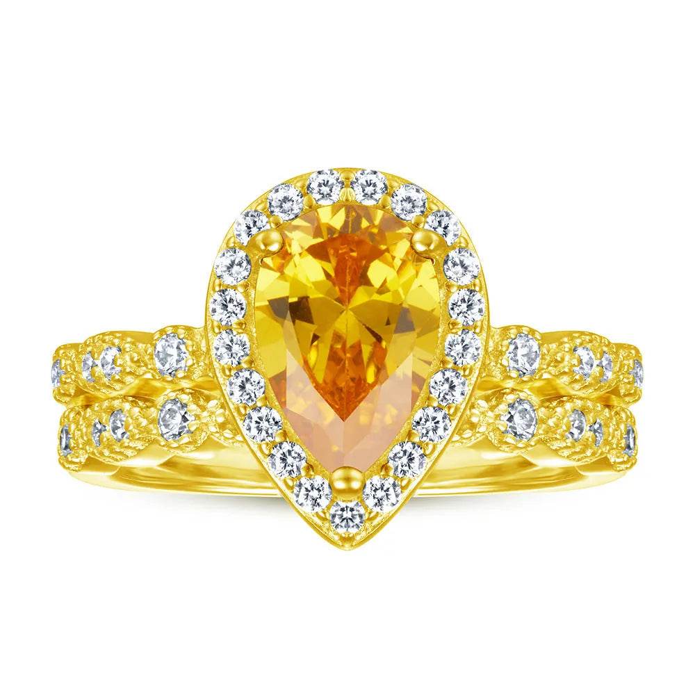 Fashion Ring Set Ladies 925 Sterling Silver Combination Wedding Ring women - EX-STOCK Canada