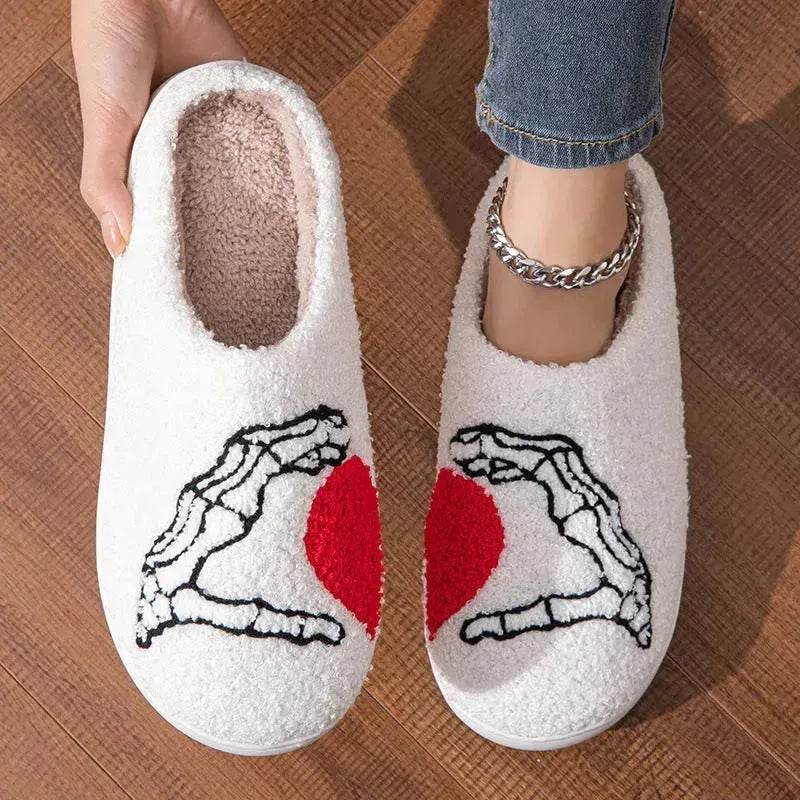 Love Black Hand Home Thickened Cotton Slippers - EX-STOCK Canada