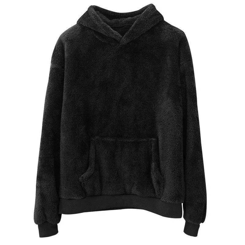 Men Winter New Double-sided Velvet Fleece Pocket Hoodie Sweatshirt Pullover - EX-STOCK Canada