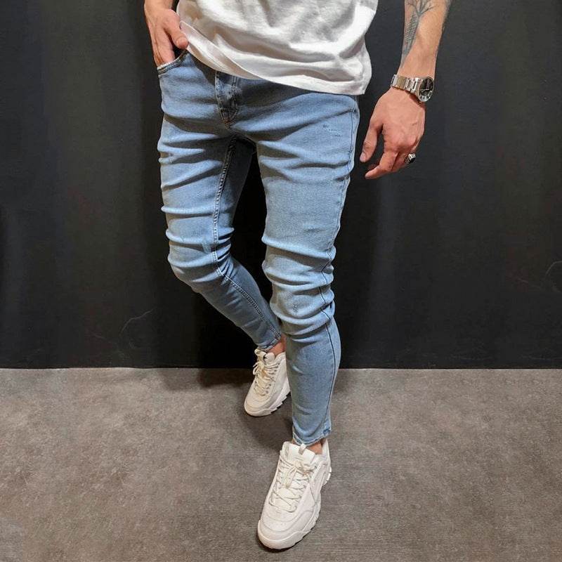 Fashion Trend Men Blue Denim Trousers Jeans - EX-STOCK Canada