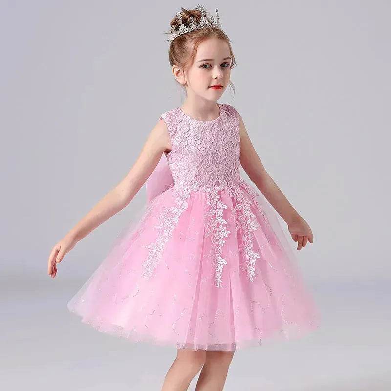Formal Dress Fashionable Vest Princess Dress Girl Catwalk Show Clothing Birthday dress for Kids - EX-STOCK Canada
