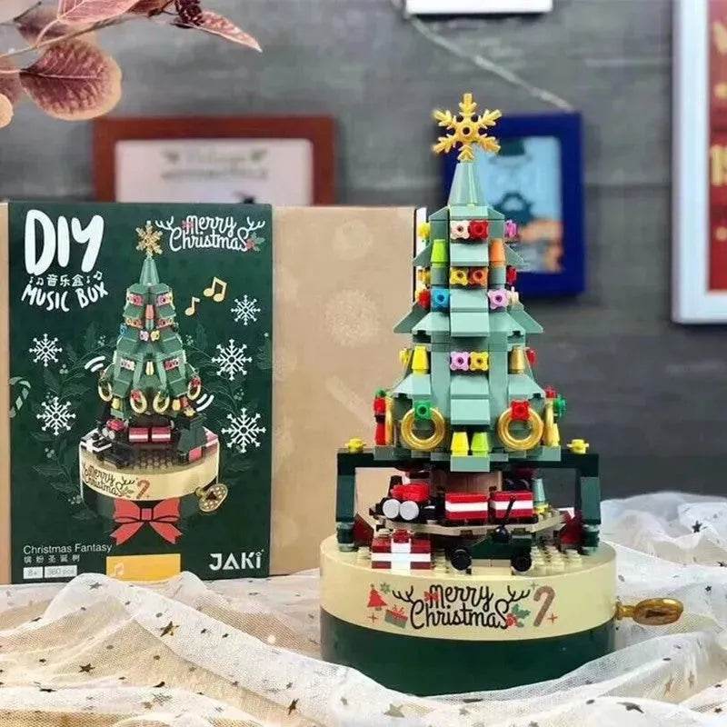 DIY Building Blocks Music Box Christmas Tree Model Desktop Decoration Ornaments Gift Box For Woman Kids Present New Year Gifts - EX-STOCK Canada