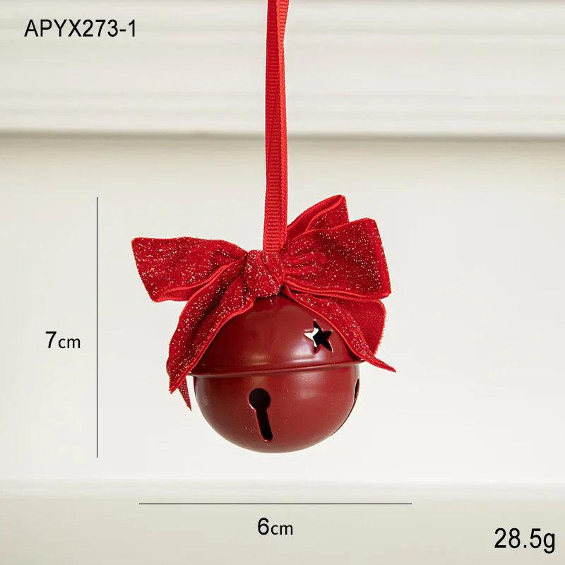 Christmas Little Bell Shape Velvet Bow Small Hanging Piece EX-STOCK Canada