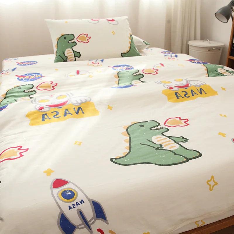 Housse de couette en coton de style dessin animé fantastique, linge de lit en coton purEX-STOCK Canada
