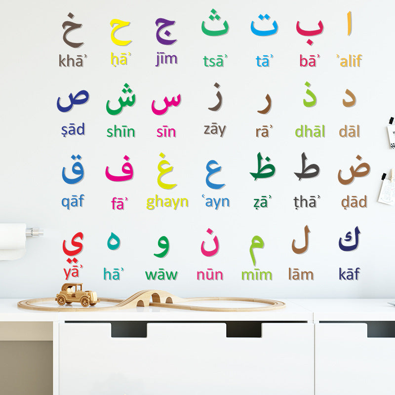 Color Arabic Digital Kindergarten Children's Room Home Wall Decorative Wall Sticker EX-STOCK Canada