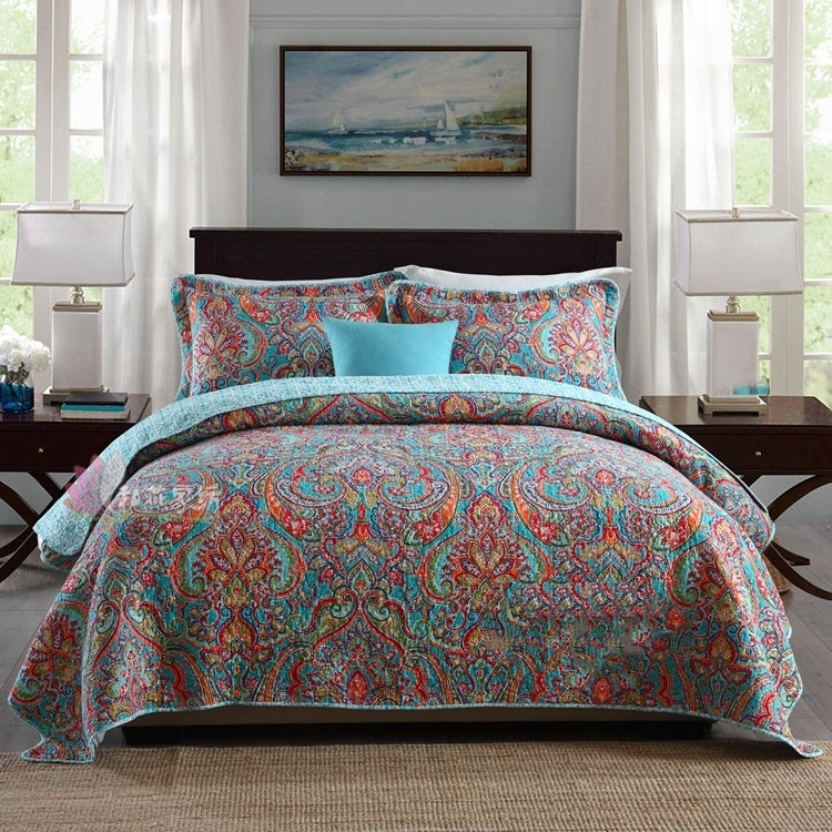 Bedspread Pure Cotton Summer Cooling Duvet Airable Cover Bed Three-piece Set EX-STOCK Canada