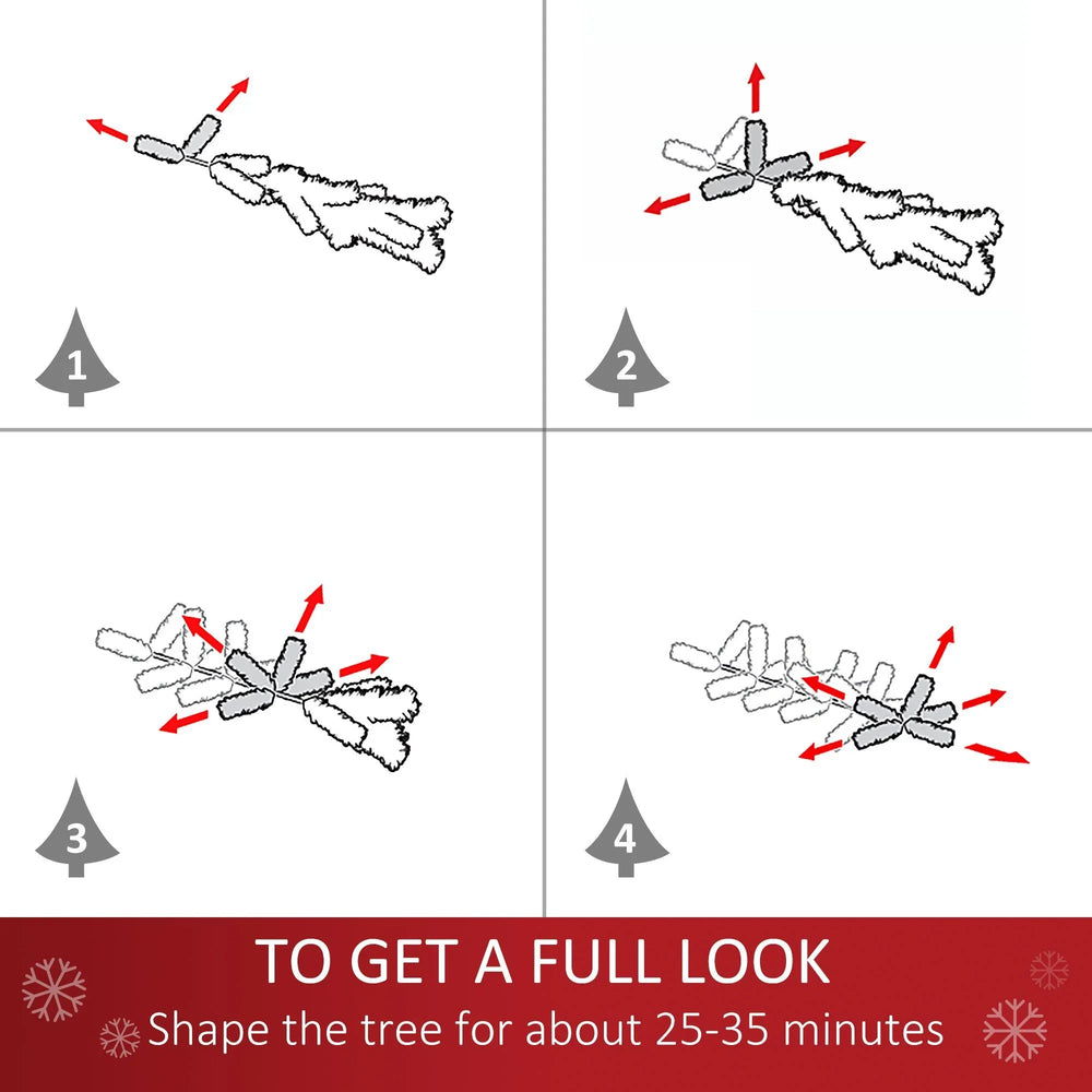 7ft Artificial Christmas Tree Holiday Home Indoor Decoration With Automatic Open, Black EX-STOCK Canada