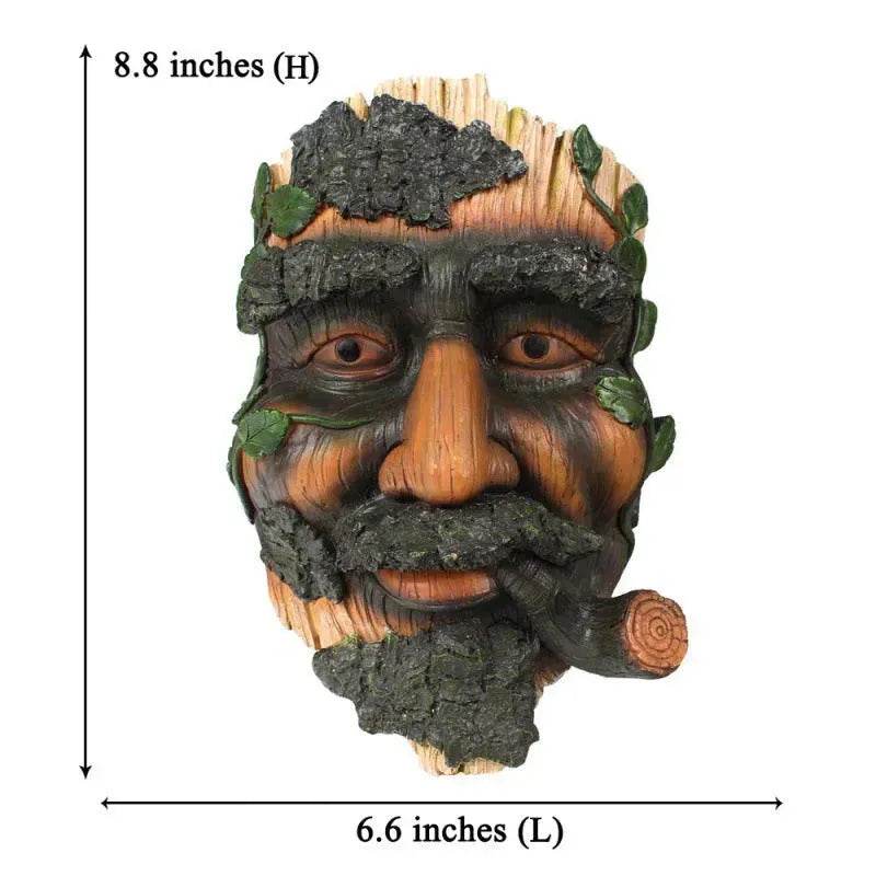 Smoker Man Wooden Resin Craft Ornaments Wall Decor - EX-STOCK Canada