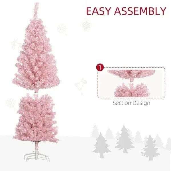 Sapin de Noël en forme de crayon de 5 pieds, sapin de Noël artificiel avec ouverture automatique pour fête à la maisonEX-STOCK Canada