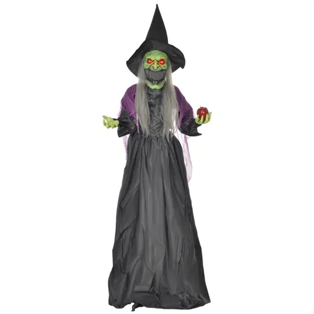 5.9' Life Size Decoration Animatronic Old Witch Outdoor Halloween, Sound And Motion Activated W Light Up Eyes EX-STOCK Canada
