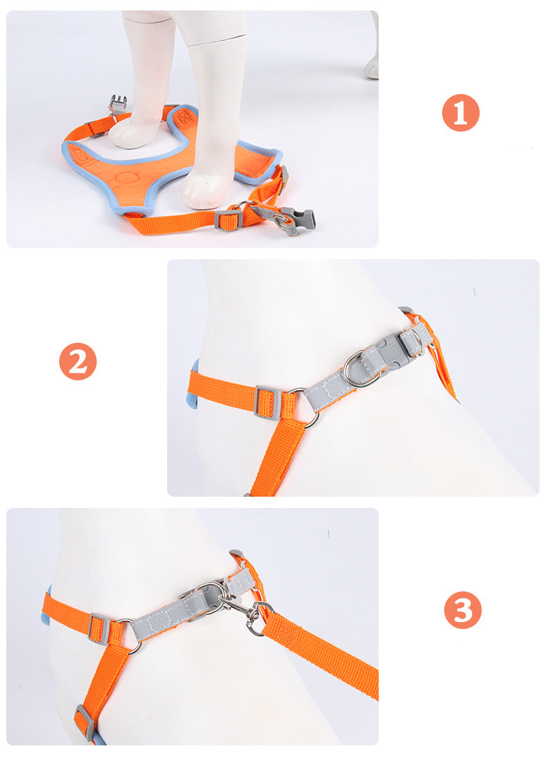 Dog Harness Cat Harness Reflective Dogs Leashs Soft Mesh Chest Strap EX-STOCK Canada