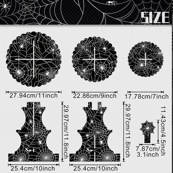 3 Tier Halloween Cupcake Stand Black Spider Web Cardboard Cupcake Stand Spider Bat Cupcake Toppers Halloween Cupcake Holder Tower For Halloween Birthday Party Supplies - EX-STOCK Canada