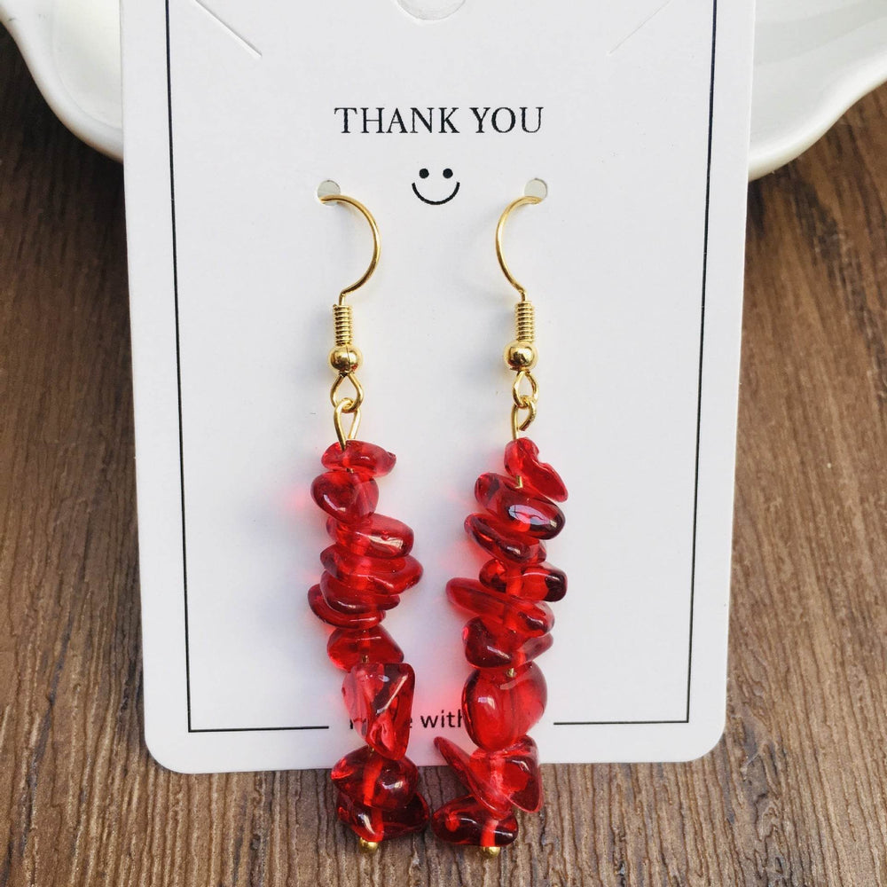 Handmade DIY Natural Crystal Stone Beaded Earrings - EX-STOCK Canada