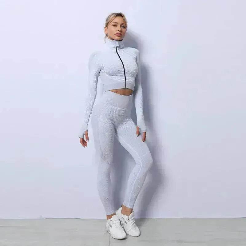 3PCS Yoga Set Seamless Sport Set Women Gym Clothing Leggings Women Crop Top Sports Bra Women Fitness Gym Set Womens Outfits Tracksuit - EX-STOCK Canada