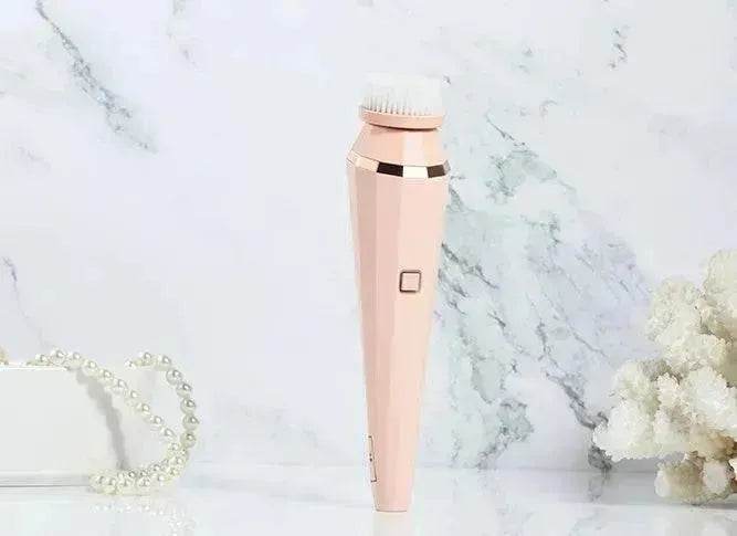 4 In 1 USB Rechargeable Electric Facial Cleansing Brush Soft Skin Care Portable Massager Face Brush Deep Cleaning Device - EX-STOCK Canada