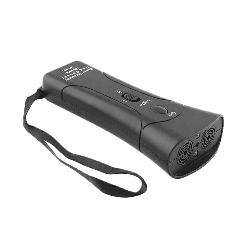 Appareil de Dressage Anti-Aboiement 3-en-1 pour Chien Répulsif Ultrasonique avec Lampe de Poche LEDEX-STOCK Canada