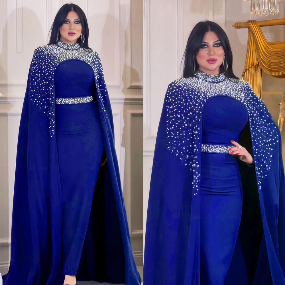 Middle East Muslim Rhinestone Beaded Heavy Industry Two-piece Suit Dress Robe - EX-STOCK Canada