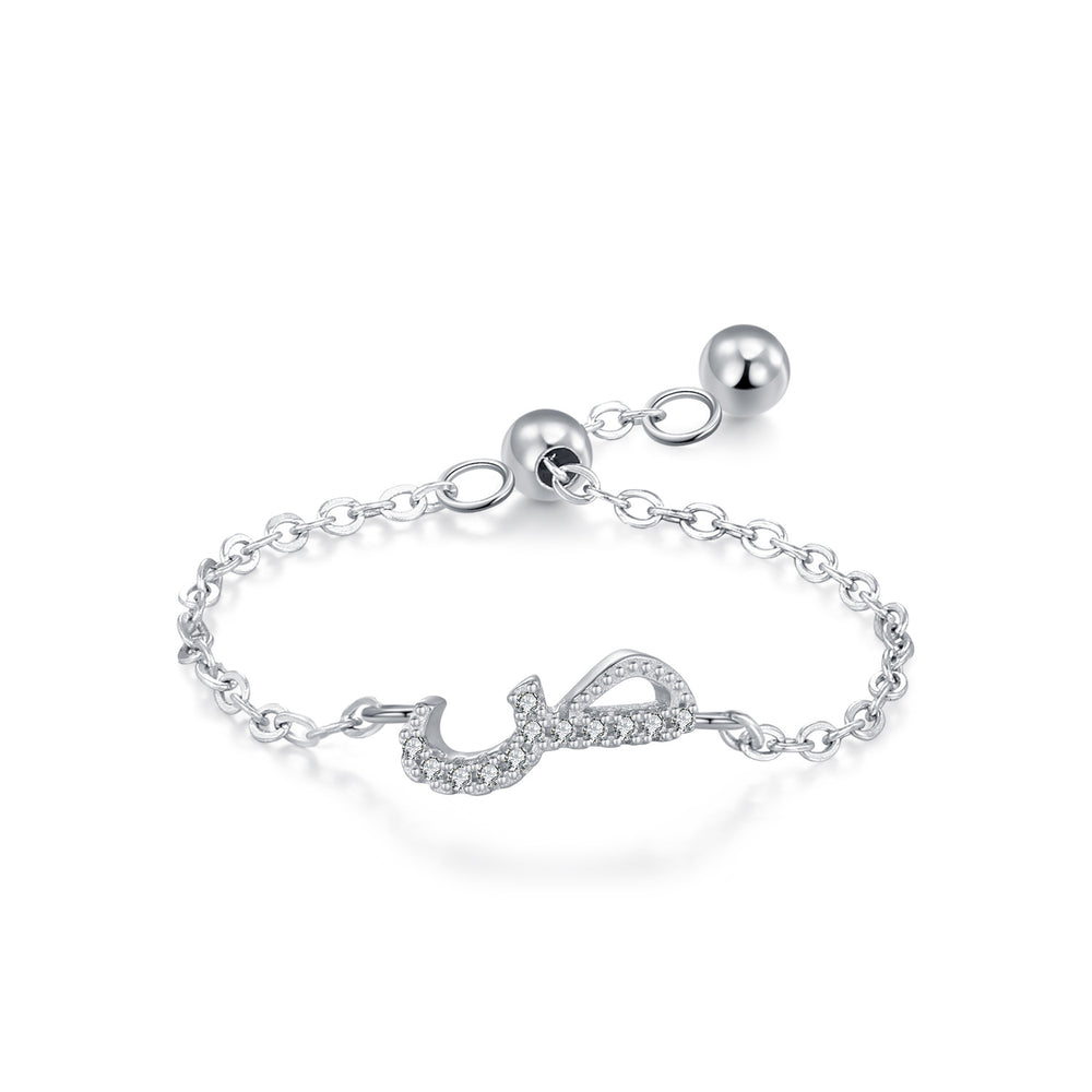 S925 Sterling Silver Niche Style Arabic Letters Pull-out Chain All-match Stackable EX-STOCK Canada