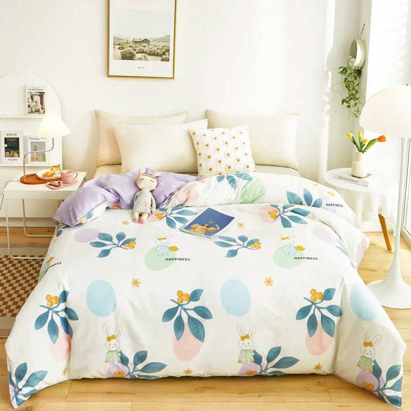 Cotton Duvet Cover One-piece Wholesale Pure Single Double Student Dormitory Bed Sheet Four-piece Set EX-STOCK Canada