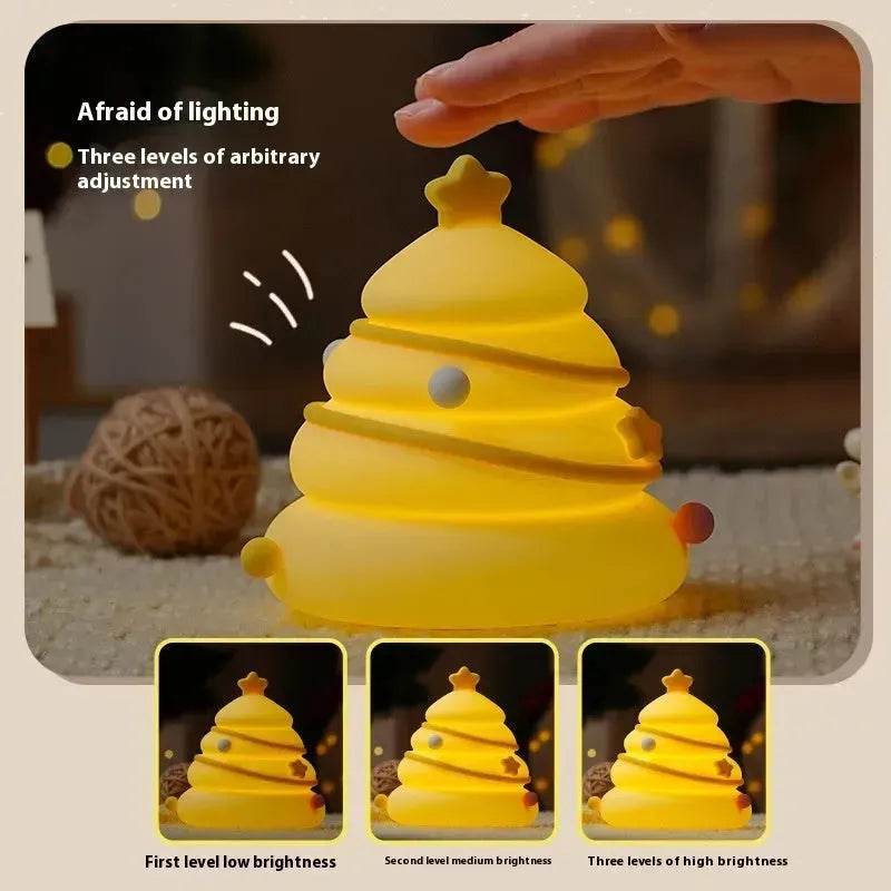 Silicone Christmas Tree Night Lights USB Rechargeable Cute Cartoon Kid Birthday Gifts - EX-STOCK Canada